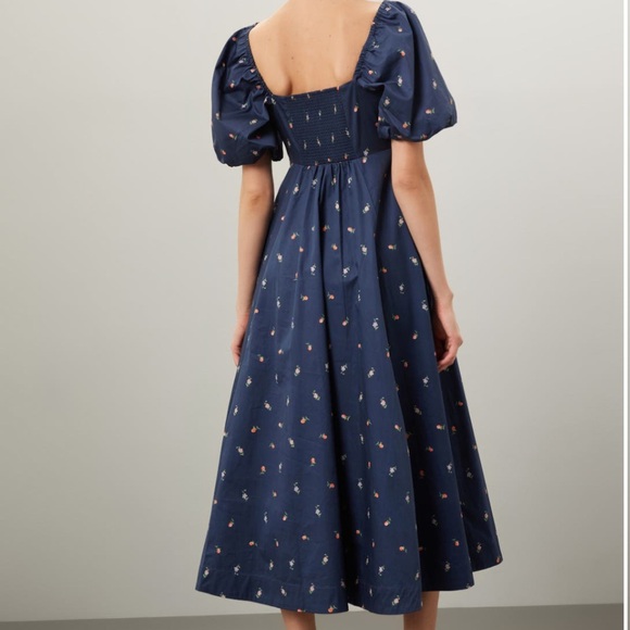 Hill House Matilda dress in navy petite fleur - Picture 2 of 4